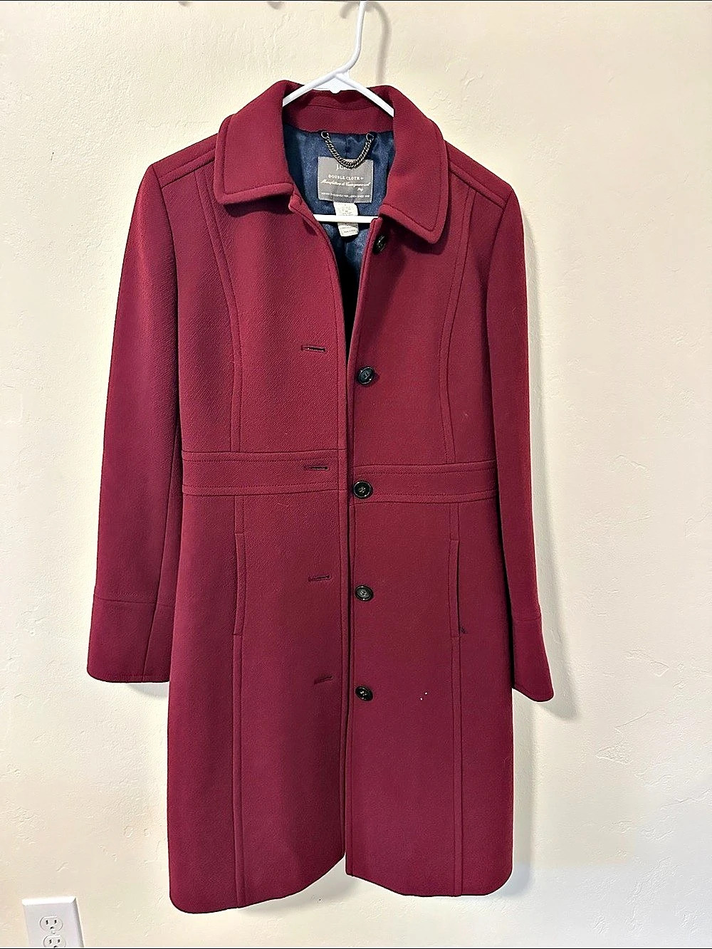 J.Crew Double Cloth by Manifattura di Carmignano Wool Coat Size 2